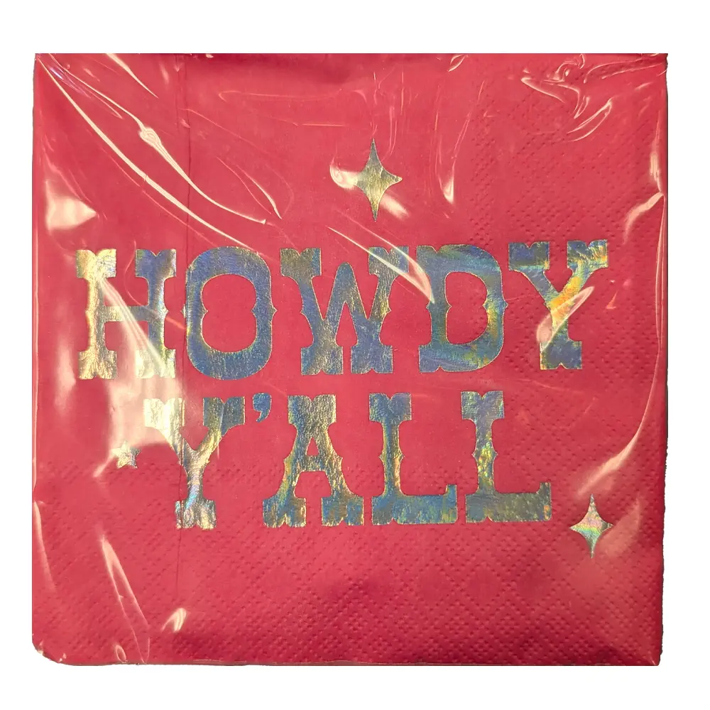 Howdy Y'all Beverage Napkins 16ct