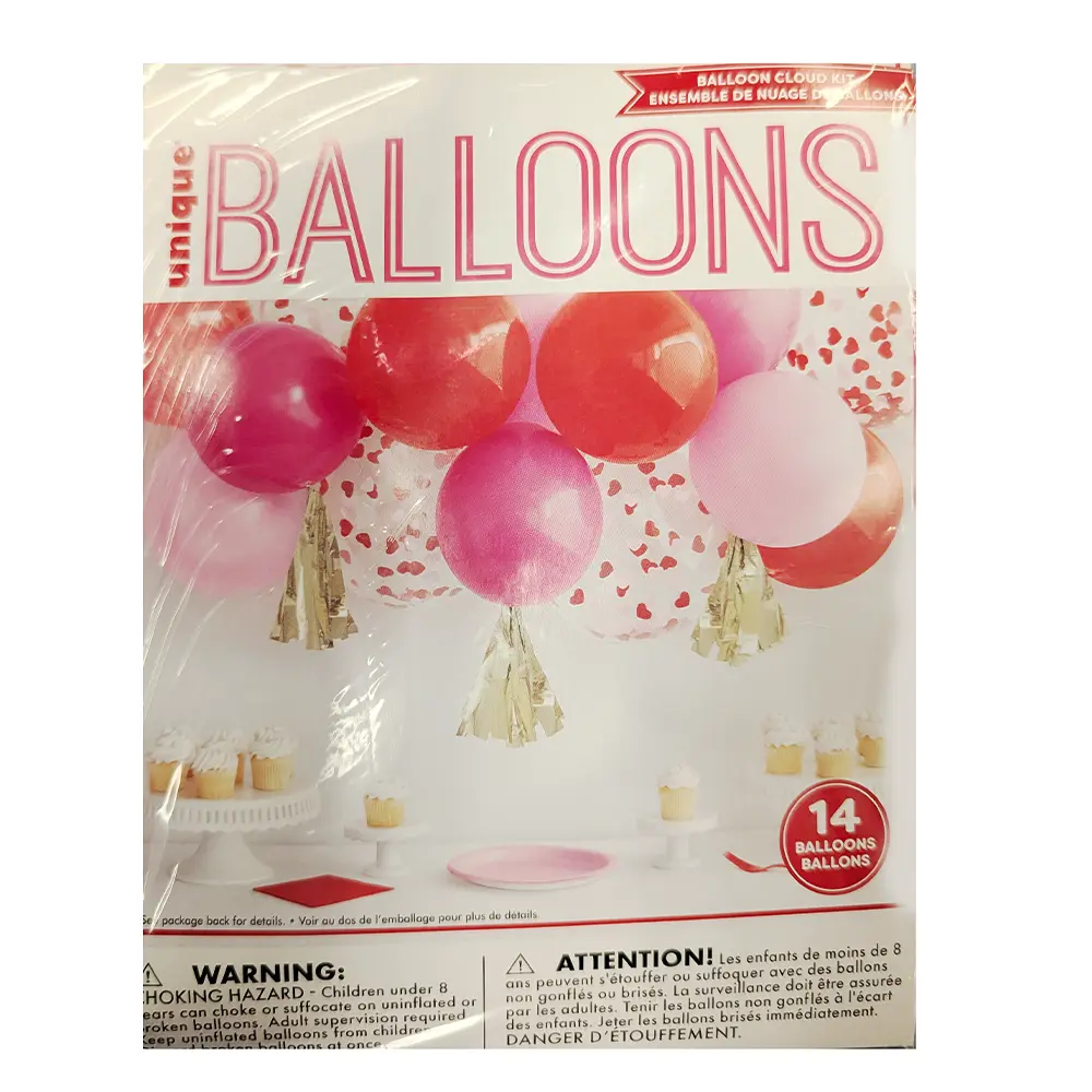 Red/Pink/White Balloon Cloud Kit