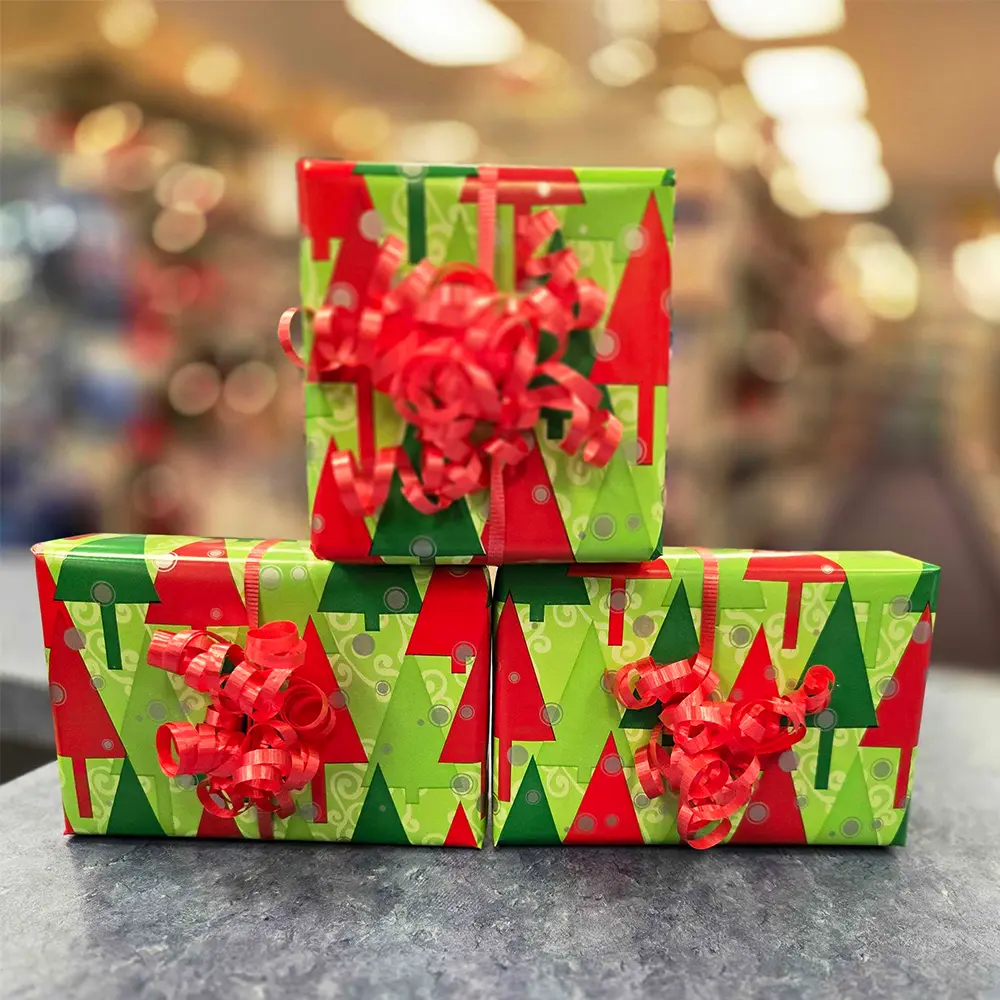 Decorative gift wrap example