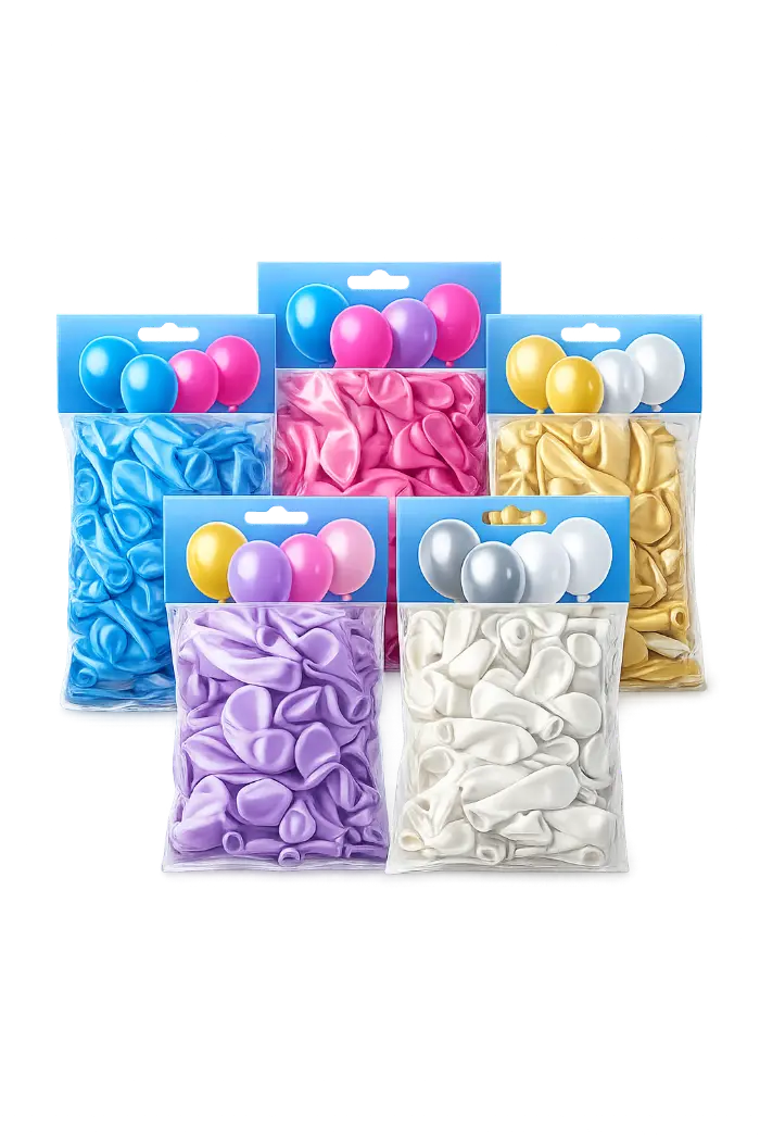 Solid color latex balloon packs