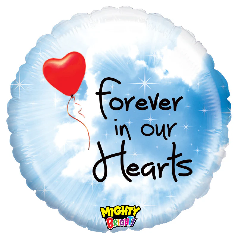 21" Forever In Our Hearts Me Funeral Balloon