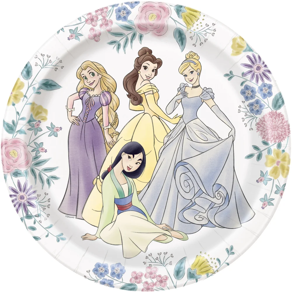 9" Disney Princess Plates 8ct