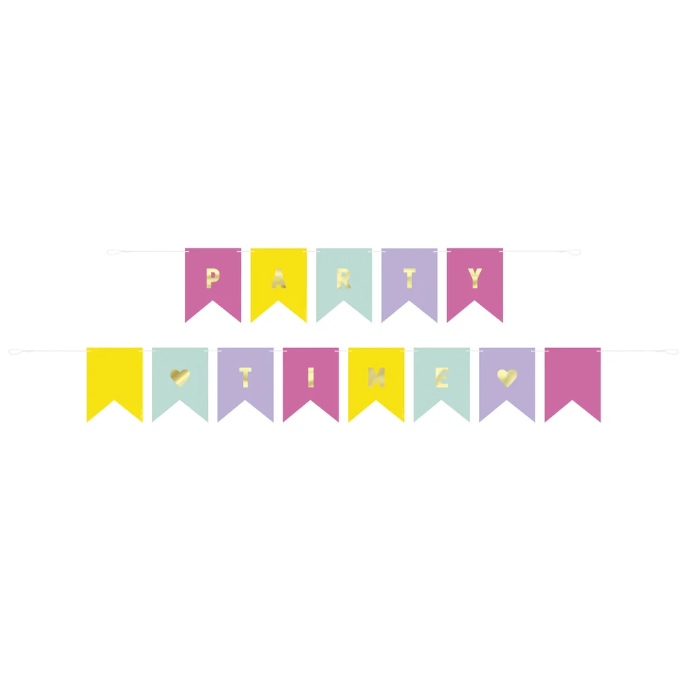 DIY Multicolored Pastel Pennant