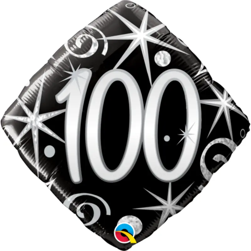 18″ 100th Birthday Diamond Shaped Balloon