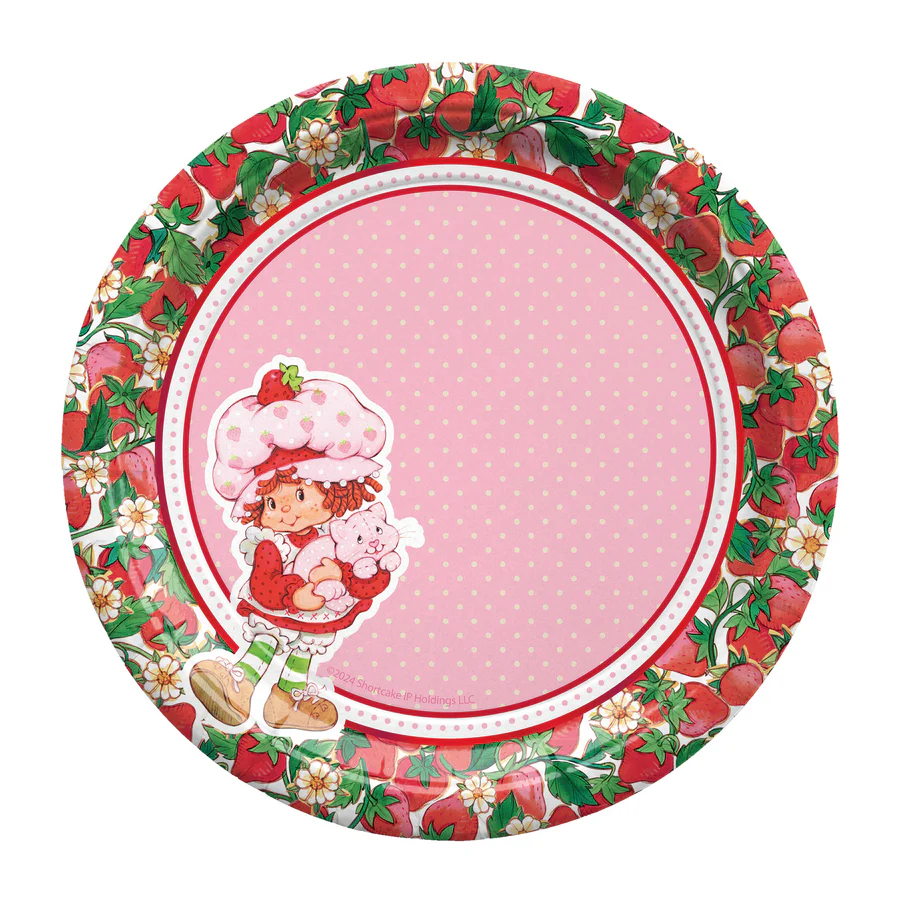 Strawberry Short Cake 9" Paper Plates 8ct