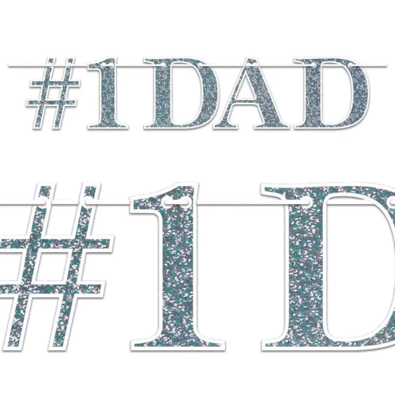 #1 DAD Fathers Day Banner 4 Feet - Image 3