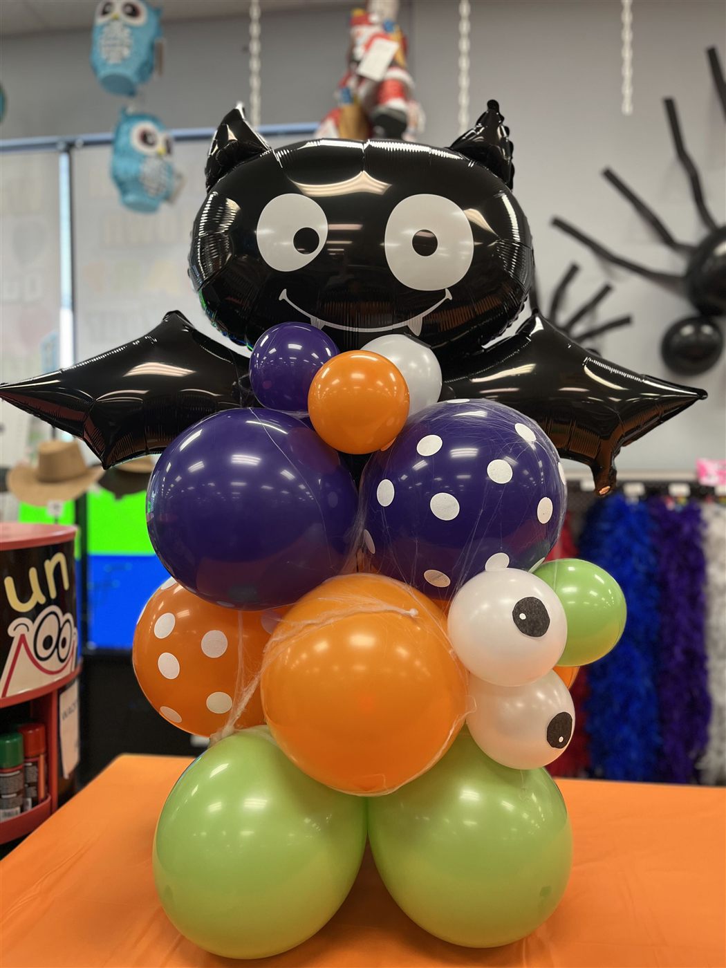 Bat three-tier 12 inch custom balloon centerpiece