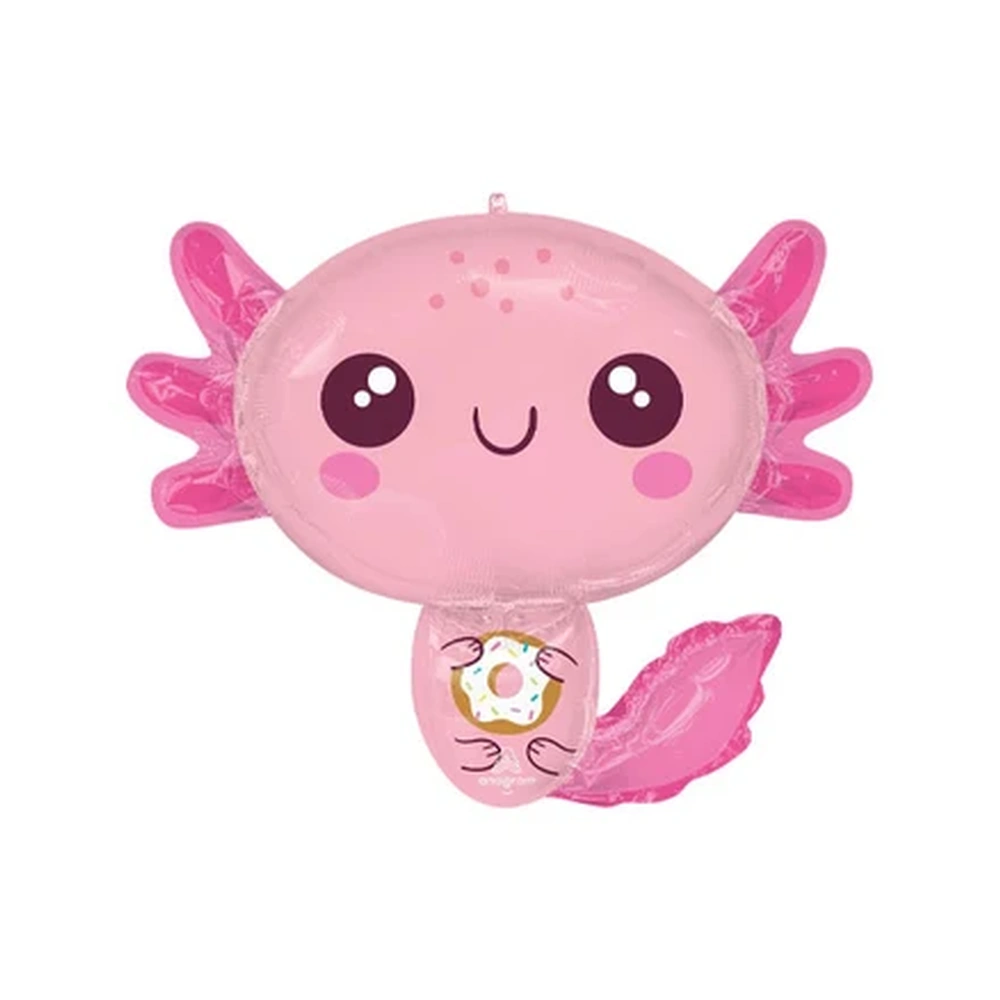 28″ Axolotl Shape w/Donut Balloon